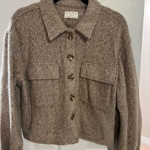 Z Supply Women's Tan Teddy Jacket